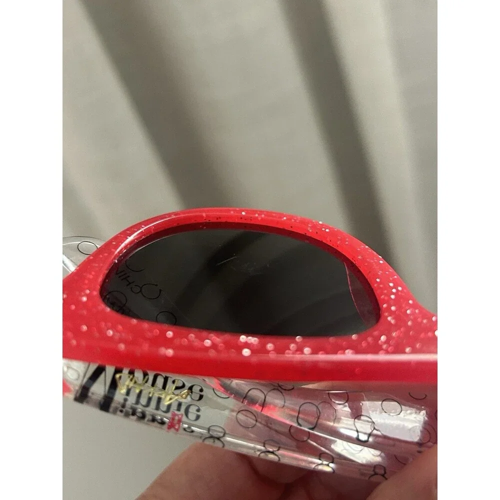 Disney Minnie Mouse Girls Red Round Sunglasses Polka Dot UV400 Black Tinted